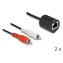 DeLock RJ45 (Bu) - 2x Cinch (St) / Audioadapter / Plug & Play / 2 Stück pro Packung