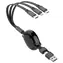 2GO 5-in-1 schwarz / Ladekabel / USB-A & USB-C / Micro-USB & Lightning & USB-C / 20-100 cm