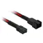 Nanoxia Molex 3-Pin 30cm schwarz, rot / Verlängerungskabel / geflochten (Ummantelung)