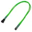 Nanoxia Molex 3-Pin neongrün 30 cm / Verlängerungskabel / Einzelhülle