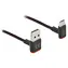 DeLock USB-A - USB-C Kabel, schwarz, USB 2.0, abgewinkelt, 0,5 m