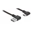 DeLock / USB-Kabel / USB-A auf USB-C / abgewinkelt / 0,2 m / schwarz