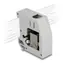 DeLock Keystone-Adapter auf DIN-Schiene, grau / Netzwerkadapter / RJ45 / Cat6a