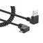 Manhattan USB-A - Micro-USB schwarz / Spiralkabel / 1 m / abgewinkelte Stecker