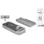DeLock USB4 grau / Externes Gehäuse für M.2 NVMe SSD / 40 Gbit/s / Aluminium / werkzeuglos