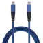 2GO USB-C - USB-C 1 m blau / Daten- und Ladekabel / USB 3.2 Gen 1 / Nylon