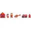 VIGA Eisenbahnzubehör Feuerwehrleute / Holzfiguren / 6 Teile / ab 3 Jahren