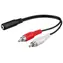 Goobay 50092 schwarz / Audioadapter / 3,5-mm-Klinkenstecker auf 2x Cinch / 20 cm