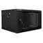 Lanberg WF02-6606-10B schwarz / Wandschrank / 19" / 6 HE / 600 × 600 mm / Glastür / zweiteilig