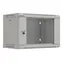 Lanberg WF03-5306-10S grau / Wandschrank / 19" / 6 HE / 540 x 350 x 370 mm / Glastür