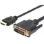 Techly ICOC-HDMI-D-018 schwarz / Kabel HDMI - DVI-D / 1,8 m / Full HD