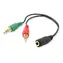 Equip Audio-Splitter 3,5 mm schwarz / Splitter / Klinkenstecker 3,5 mm - 2x Klinkenstecker 3,5 mm / 13 cm