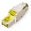 Digitus RJ45-Stecker CAT 8.1 silber-gelb / RJ45-Stecker / Geschirmt / Werkzeuglose Montage / 2000 MHz / PoE++
