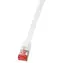LogiLink CAT6A weiß / Patchkabel / U/FTP / flaches Design / 0,5 m