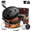 Gusseisentopf (Dutch Oven) Klassisch 7 l ohne Füße / Gusseisen / Grill, Feuer, Backofen