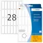 Herma Universal-Etiketten 13x40 mm / weiß, ablösbar / 32 Blatt / 672 Stück.