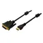 LogiLink HDMI-DVI-D-Kabel, schwarz / Kabel / HDMI-DVI-D / vergoldete Anschlüsse / 2 m