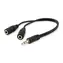 3,5-mm- Equip schwarz / Audio-Splitter für Headset / 2x 3,5-mm-Klinkenstecker / 0,13 m