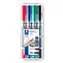 Staedtler Lumocolor Duo / Permanentmarker / 4er-Set / 2 Spitzen (0,6 und 1,0 mm) / wasserfest