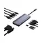IcyBox IB-DK4062-CPD Anthrazit / Dockingstation / USB-C / 2x HDMI + VGA / 4K 30Hz / USB-A 3.2 Gen1 / PD 100W
