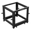 Lanberg Open Rack 9U schwarz / Standrack / 19" / 600×600 mm / Tiefe verstellbar 576-1034 mm / Tragfähigkeit 600 kg