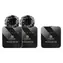 Puluz PU3154B / Drahtloses Ansteckmikrofon / 2 Sender + 1 Empfänger / Bluetooth / Reichweite 10 m