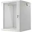 Lanberg WF01-6615-10S grau / Wandschrank 19" / 15 HE / 600 × 600 mm / Glastür / flach verpackt