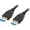 Lanberg CA-USBA-30CU-0005-BK schwarz / USB-Kabel / USB-A - USB-A / 0,5 m