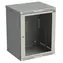 Solarix SENSA-15U-65-11-G / Wandschrank / 15 HE / 500 mm / Glastür / Grau RAL 7035