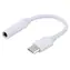 Savio AK-35 weiß / Audioadapter / USB-C (M) - 3,5 mm Klinkenbuchse (F)
