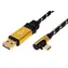 Roline USB-Kabel USB-A(M)-USB-C(M), 90° abgewinkelt / Kabel / USB 2.0 / doppelseitiger Stecker / 3 m