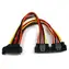 StarTech SATA Power Y-Splitter schwarz / Splitter / SATA 15-Pin - 2x SATA 15-Pin / 0,15 m