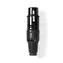 Nedis XLR-Stecker, 3-polig (F), schwarz vernickelt / Stecker / Lötanschluss / Gerade