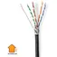 Nedis CAT6 S/FTP CCA Outdoor-Netzwerkkabel, schwarz, 305 m, PE-Kabel