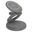 Icy Box IB-SH101-CH grau / Ladestation / 3-in-1 faltbar / Magnetisch / Schnellladefunktion / Aluminium