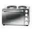 Rommelsbacher KM 3300 silber-schwarz / Miniküche / 3250 W / 30 l / 2 Kochplatten