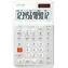 Casio JE-12E-WE / Taschenrechner / 12-stelliges LCD-Display / Solar- und batteriebetrieben / Ergonomische Tastatur