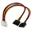 StarTech Strom-Y-Kabel Molex - 2x SATA / Stromkabel / Molex - 2x SATA 15-Pin / 0,3 m