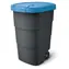 Prosperplast Wheeler Abfalleimer 90 l anthrazit mit blauem Deckel / Kunststoff / Höhe 78,3 cm