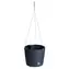 Prosperplast RATO RUND W Anthrazit 25,6 cm / Hängender Blumentopf / Höhe 21,9 cm / Volumen 6,5 l