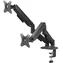 Savio UM-04 schwarz / Tischhalterung für 2 Monitore / 17" - 32" / VESA 100x100 / neigbar, drehbar