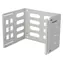 Lanberg Klappbare Wandhalterung 19" 8HE grau / Wandmontage / 19" / 8HE / Tiefe 240-400 mm / Tragfähigkeit 12 kg