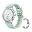 Colmi L28 silber-grün, silbernes Stahlarmband / Smartwatch / AMOLED-Display / Bluetooth-Anrufe / IP68