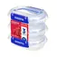 Sistema KLIP IT PLUS blau / Set wasserdichter Lebensmittelbehälter / 3 x 0,18 l / 2 Clips / BPA-frei