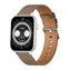 COLMi C28 silber, braunes Lederarmband / Smartwatch / 1,93 Zoll AMOLED-Display / Bluetooth-Anrufe / IP6X