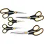 Vorel Scheren-Set, 5-teilig / Scheren / Edelstahl, Messing, Aluminium / 140-250 mm