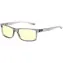 Gunnar VERTEX READER Graue Kristall-Gaming-Brille / bernsteinfarbene Gläser / BLF 65 / Dioptrien +1