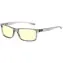 Gunnar Vertex Reader Gray Crystal / Gaming-Brille / bernsteinfarbene Gläser / BLF 65 / Dioptrien +1,5