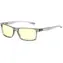 Gunnar VERTEX READER Graue Kristall-Gaming-Brille / bernsteinfarbene Gläser / BLF 65 / Dioptrien +2