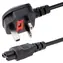 StarTech Netzkabel UK BS1363 - C5 schwarz / Netzkabel / 1 m / 250 V / 2,5 A